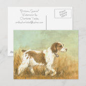"Brittany Spaniel" Art Reproduction Briefkaart (Voorkant / Achterkant)