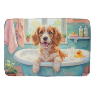 Brittany Spaniel badtijd vrolijke badkamer decor Badmat