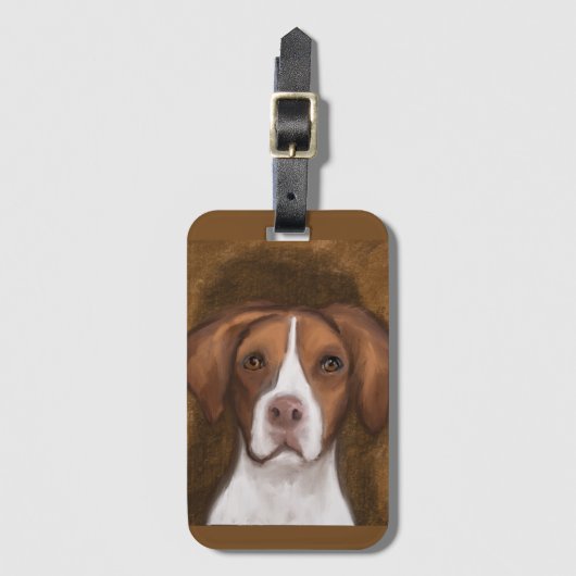 Brittany Spaniel Bagagelabel (Voorkant (verticaal))