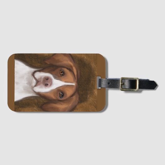Brittany Spaniel Bagagelabel (Voorkant (horizontaal))