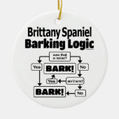 Brittany Spaniel Barking Logic Keramisch Ornament (Voorkant)