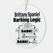Brittany Spaniel Barking Logic Keramisch Ornament (Links)