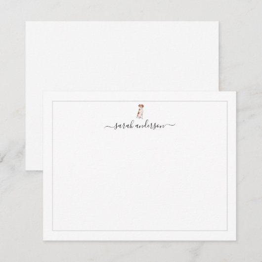 Brittany Spaniel Border Personalized Notitiekaartje (Voorkant / Achterkant)