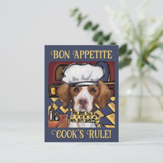 Brittany Spaniel Briefkaart (Staand voorkant)