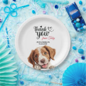 Brittany Spaniel Bruiloft Dank u Papieren Bordje (Feest)