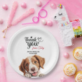 Brittany Spaniel Bruiloft Dank u Papieren Bordje (Feest)