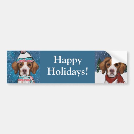 Brittany Spaniel Bumpersticker (Voorkant)