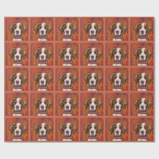 Brittany Spaniel Cadeaupapier (Vlak)
