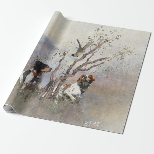 Brittany Spaniel Cadeaupapier (Uitgerold)