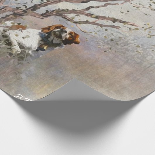 Brittany Spaniel Cadeaupapier (Hoek)