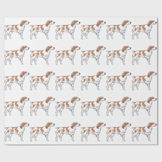 Brittany Spaniel Cadeaupapier (Vlak)