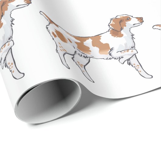 Brittany Spaniel Cadeaupapier (Rol Hoek)