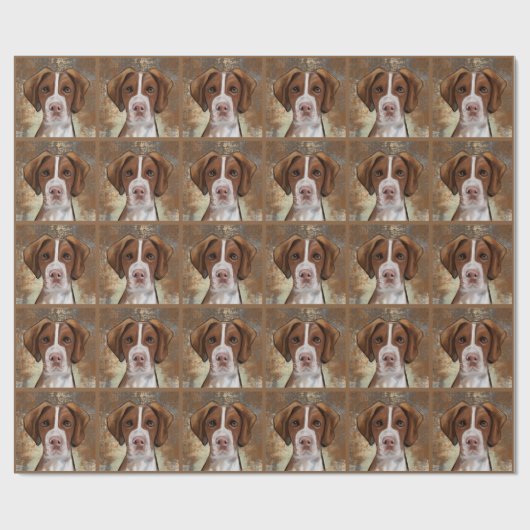 Brittany Spaniel Cadeaupapier (Vlak)