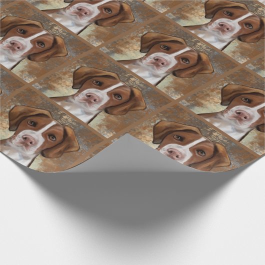 Brittany Spaniel Cadeaupapier (Hoek)