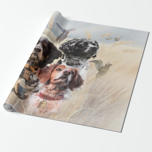 Brittany Spaniel Cadeaupapier (Uitgerold)