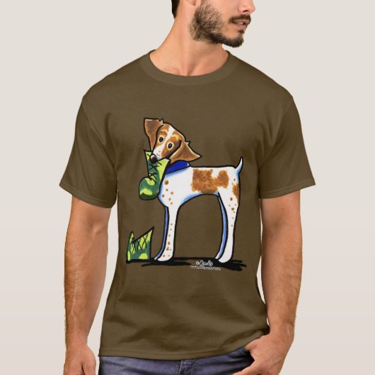 Brittany Spaniel Camouflage Boots T-shirt (Voorkant)