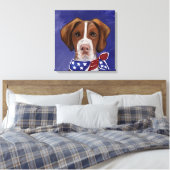 Brittany Spaniel Canvas Afdruk (Insitu (Slaapkamer))