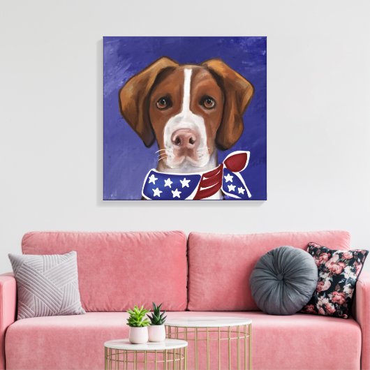 Brittany Spaniel Canvas Afdruk (Insitu (Woonkamer))