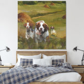 Brittany Spaniel Canvas Afdruk (Insitu (Slaapkamer))