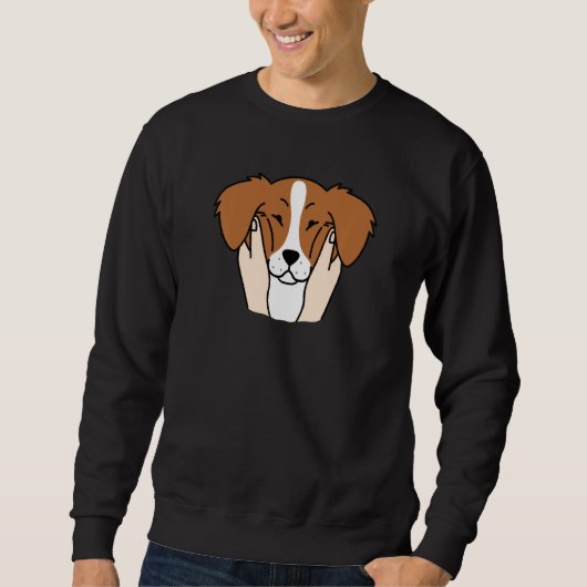 Brittany Spaniel Chubby Cheeks Dog Trui (Voorkant)
