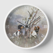 Brittany Spaniel Clock (Voorkant)