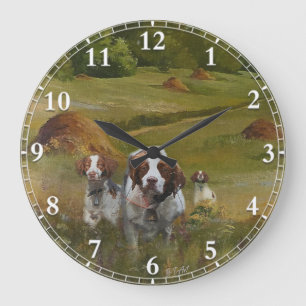 Brittany Spaniel Clock Grote Klok