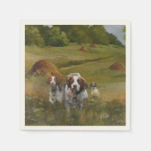 Brittany Spaniel Clock Servet (Voorkant)