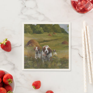 Brittany Spaniel Clock Servet