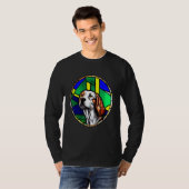 Brittany Spaniel - Colorful Stained Glass_3 T-shirt (Voorkant volledig)