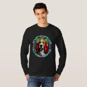 Brittany Spaniel - Colorful Stained Glass_6 T-shirt (Voorkant volledig)