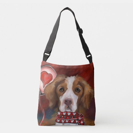 Brittany Spaniel Crossbody Tas (Voorkant)