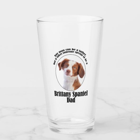 Brittany Spaniel Dad Glas (Voorkant)