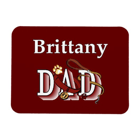 Brittany Spaniel Dad Magneet (Horizontaal)