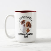 Brittany Spaniel Dad Tweekleurige Koffiemok (Links)