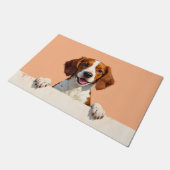 Brittany Spaniel deurmat Kunst (Schuin)