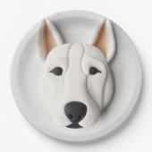 Brittany Spaniel Dog 3D geïnspireerd Papieren Bordje (Voorkant)