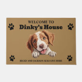 Brittany Spaniel Dog Deurmat (Voorkant)