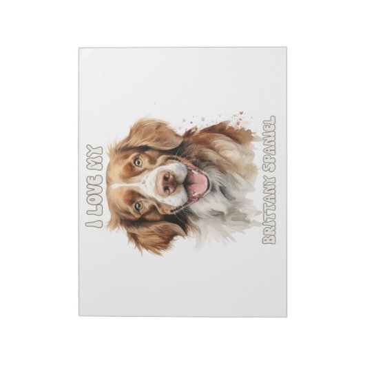 Brittany Spaniel Dog-geïnspireerd notitieblok (Linkerzijde)