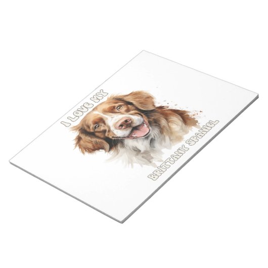 Brittany Spaniel Dog-geïnspireerd notitieblok (Schuin)