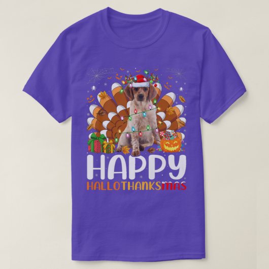Brittany Spaniel Dog Halloween Kerstbrein T-shirt (Design voorkant)