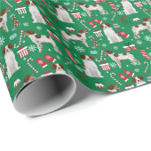Brittany Spaniel Dog kerstinslag Cadeaupapier (Rol Hoek)