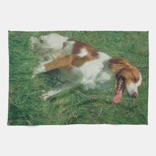 Brittany Spaniel Dog Kitchen Towel Theedoek (Horizontaal)