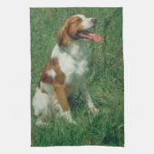 Brittany Spaniel Dog Kitchen Towel Theedoek (Verticaal)