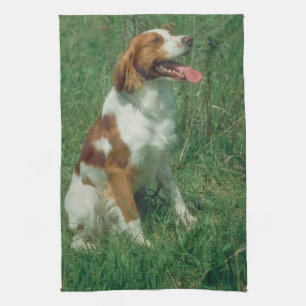Brittany Spaniel Dog Kitchen Towel Theedoek