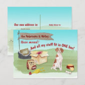 Brittany Spaniel Dog ons nieuwe thuis       Briefkaart (Voorkant / Achterkant)