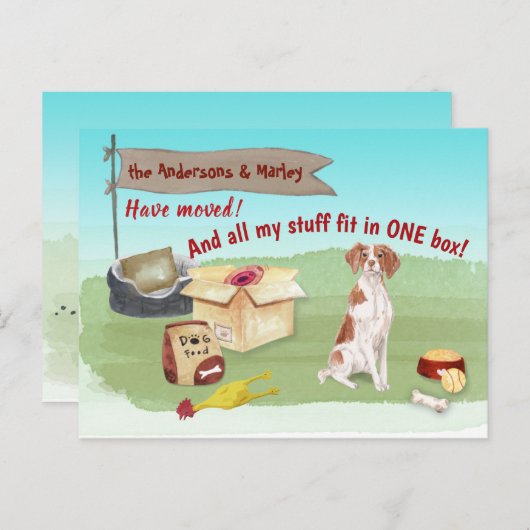 Brittany Spaniel Dog ons nieuwe thuis Briefkaart (Voorkant / Achterkant)