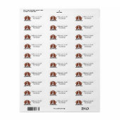 Brittany Spaniel Dog Return Address Etiket (Full Sheet)