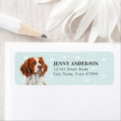 Brittany Spaniel Dog Return Adreslabels Etiket (Insitu)