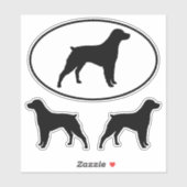 Brittany Spaniel Dog Silhouettes Vinyl Sticker Set (Vel)