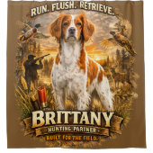 Brittany Spaniel Douchegordijn (Voorkant)